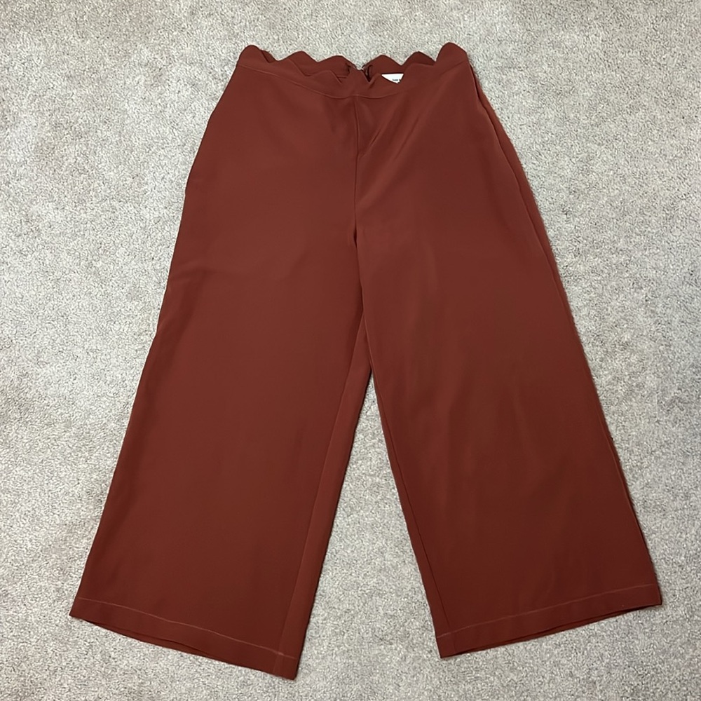 June & Hudson Wide Leg Cropped Culotte Pants Size XS